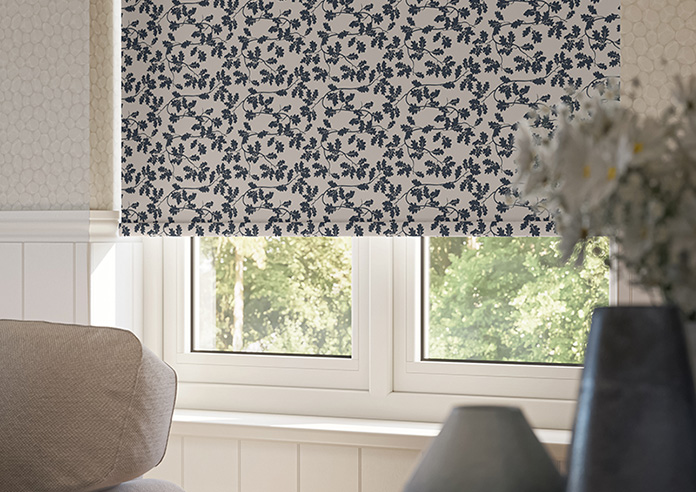 Oak Leaves, Monochrome - Twist&Fit Roller Blind - Image 5